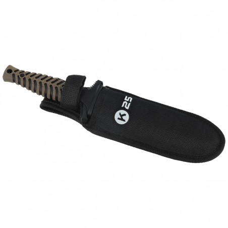 Nóż boot K25 RK-32206 Coyote ABS/Rubber, Black Titanium 7Cr17Mov Nóż boot K25 RK-32206 Coyote ABS/Rubber, Black Titanium 7Cr17Mov