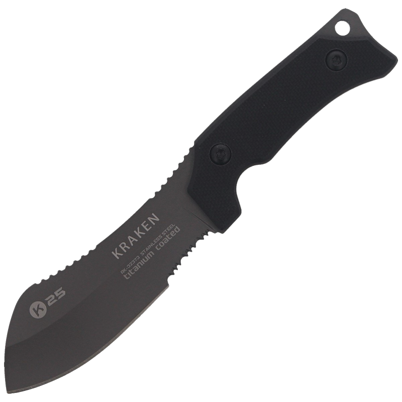 Nóż na szyję K25 Kraken Neck Knife Black G10, Titanium 7Cr17Mov