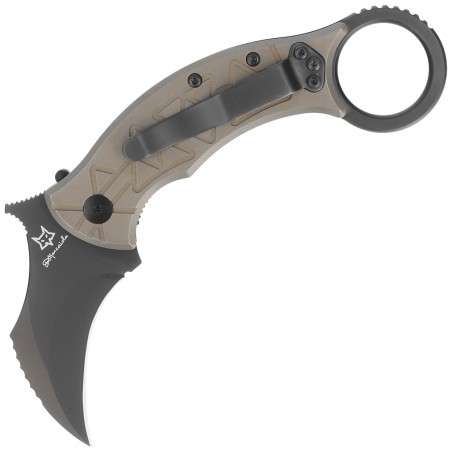 Nóż składany FOX Tribal K Karambit Bronze Titanium, PVD M390 by Doug Marcaida (FX-802 TiPVD) Nóż składany FOX Tribal K Karambit Bronze Titanium, PVD M390 by Doug Marcaida (FX-802 TiPVD)