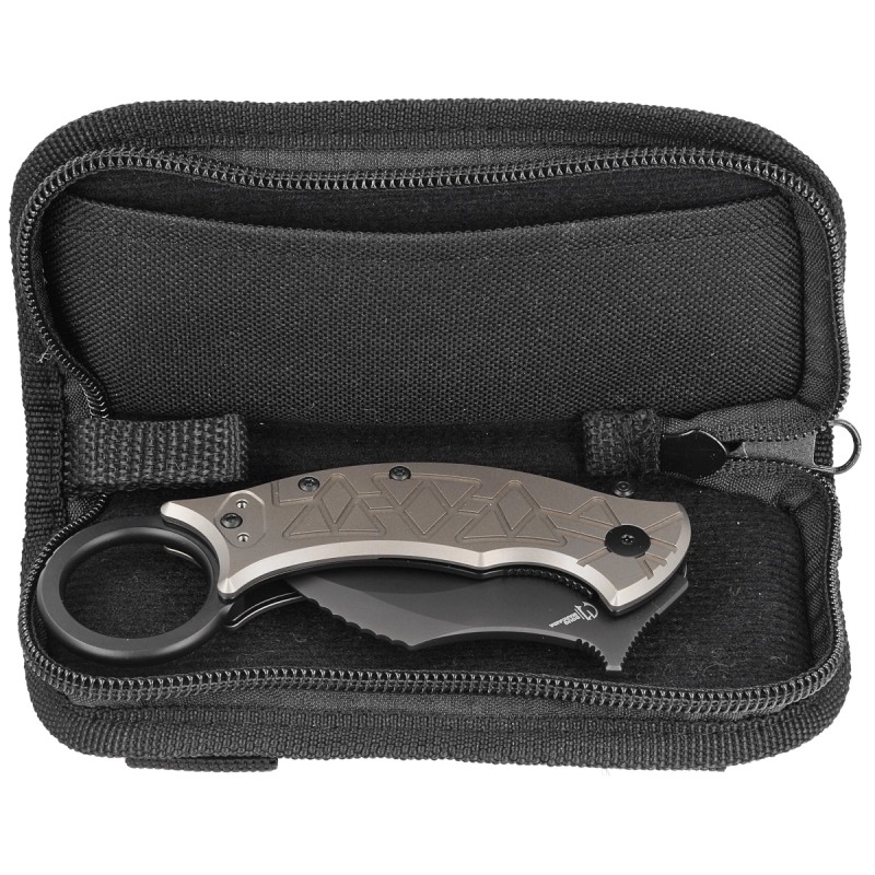 Nóż składany FOX Tribal K Karambit Bronze Titanium, PVD M390 by Doug Marcaida (FX-802 TiPVD)