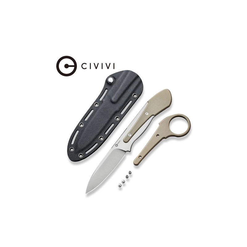 Nóż Civivi Varius Tan G10, Satin D2 by Allen Elishewitz (C22009D-2)