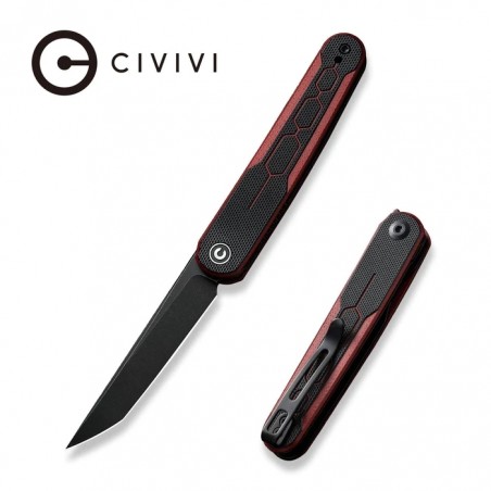 Nóż składany Civivi KwaiQ Burgundy/Black G10, Black Stonewashed Nitro-V by Rafal Brzeski (C23015-1) Nóż składany Civivi KwaiQ Burgundy/Black G10, Black Stonewashed Nitro-V by Rafal Brzeski (C23015-1)