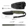 Nóż Sencut Toxodon OD Green G10, Black 9Cr18MoV (S24036-2)