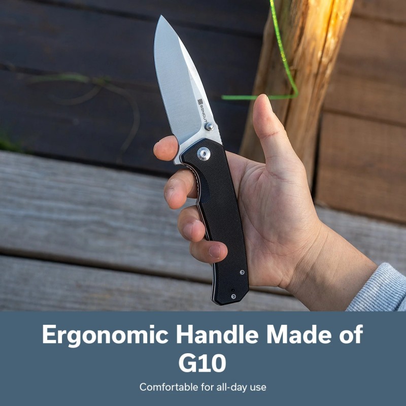 Nóż składany Sencut Skarnax Black G10, Satin 9Cr18MoV (S24025-1)