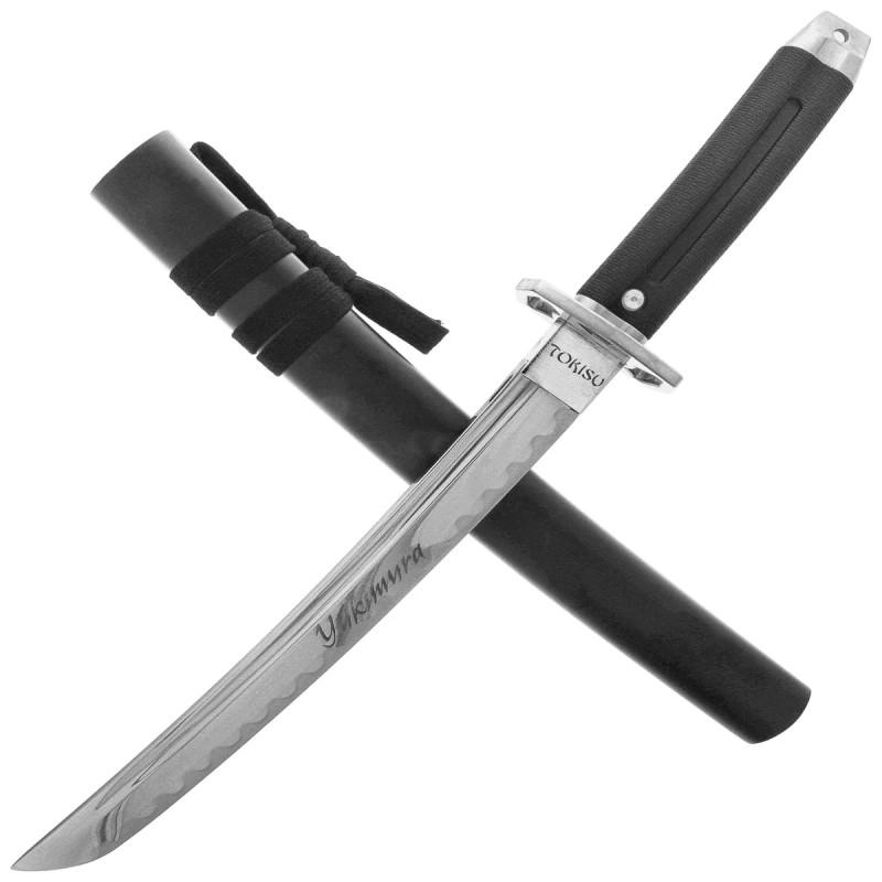 Sztylet japoński Tokisu Yokimura Black Rubber, Satin 1065 (32763)