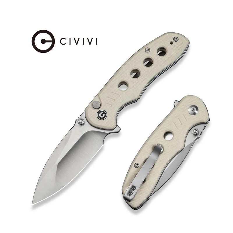 Nóż składany Civivi Triptych Ivory G10, Satin 14C28N (C23085B-2)