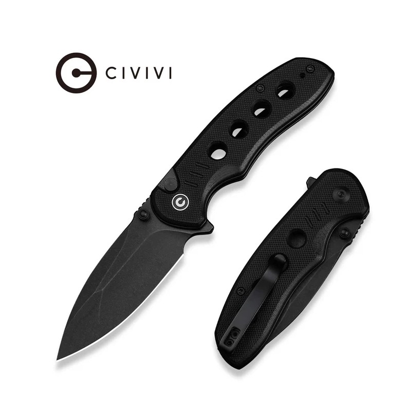 Nóż składany Civivi Triptych Black G10, Black Stonewashed 14C28N (C23085B-1)