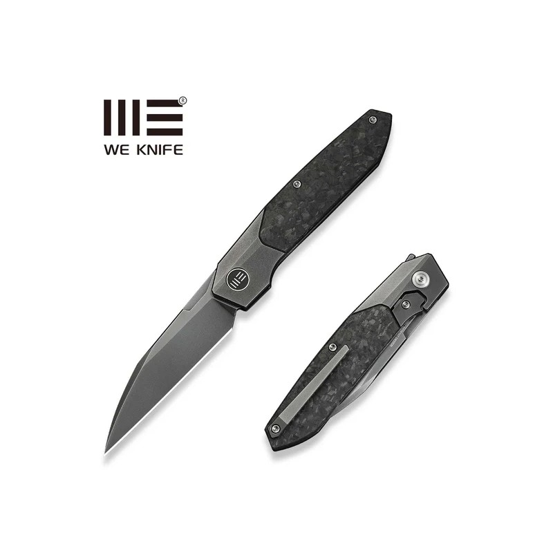 Nóż składany WeKnife Brr15 Gray Titanium/Shredded Carbon Fiber, Polished Gray M390 by Rafal Brzeski (WE24007-3)