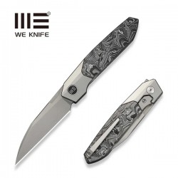 Nóż składany WeKnife Brr15 Gray Titanium/Aluminium Foil Carbon Fiber, Stonewashed M390 by Rafal Brzeski (WE24007-2)