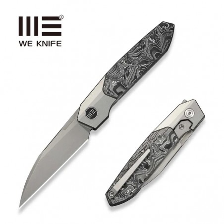 Nóż składany WeKnife Brr15 Gray Titanium/Aluminium Foil Carbon Fiber, Stonewashed M390 by Rafal Brzeski (WE24007-2) Nóż składany WeKnife Brr15 Gray Titanium/Aluminium Foil Carbon Fiber, Stonewashed M390 by Rafal Brzeski (WE24007-2)