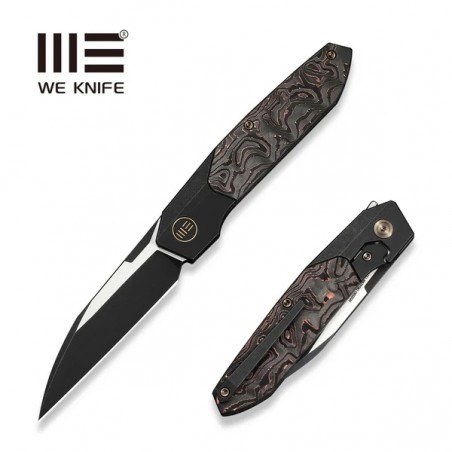 Nóż składany WeKnife Brr15 Black Titanium/Copper Foil Carbon Fiber, Black Stonewashed/Satin M390 by Rafal Brzeski (WE24007-1) Nóż składany WeKnife Brr15 Black Titanium/Copper Foil Carbon Fiber, Black Stonewashed/Satin M390 by Rafal Brzeski (WE24007-1)