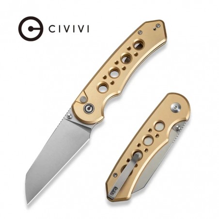 Nóż składany Civivi Pragma Prime Champagne Aluminium, Satin 14C28N (C24067-3) Nóż składany Civivi Pragma Prime Champagne Aluminium, Satin 14C28N (C24067-3)