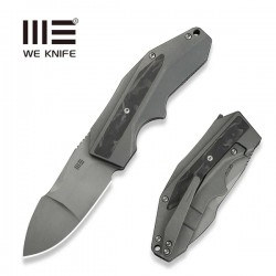 Nóż składany WeKnife Coral SLT Gray Titanium/Marble Carbon Fiber, Gray Stonewashed 20CV by Gustavo T. Cecchini (WE24044-2)