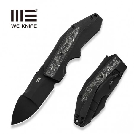 Nóż składany WeKnife Coral Black Titanium/Aluminium Foil Carbon Fiber, Black Stonewashed CPM 20CV by Gustavo T. Cecchini (WE2404 Nóż składany WeKnife Coral Black Titanium/Aluminium Foil Carbon Fiber, Black Stonewashed CPM 20CV by Gustavo T. Cecchini (WE2404