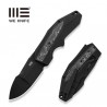 Nóż składany WeKnife Coral Black Titanium/Aluminium Foil Carbon Fiber, Black Stonewashed CPM 20CV by Gustavo T. Cecchini (WE2404