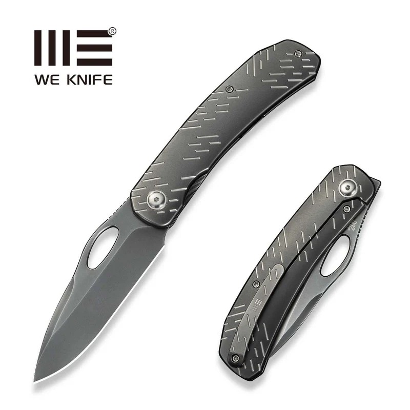 Nóż składany WeKnife Inmate Gray Titanium, Polished Gray CPM 20CV by Jerad Neeve (WE23096B-4)