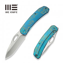 Nóż składany WeKnife Inmate Blue Titanium, Satin CPM 20CV by Jerad Neeve (WE23096B-3)