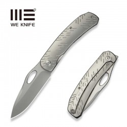 Nóż składany WeKnife Inmate Gray Titanium, Stonewashed CPM 20CV by Jerad Neeve (WE23096B-1)