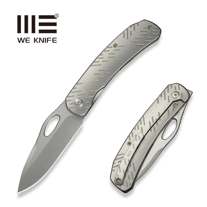 Nóż składany WeKnife Inmate Gray Titanium, Stonewashed CPM 20CV by Jerad Neeve (WE23096B-1)