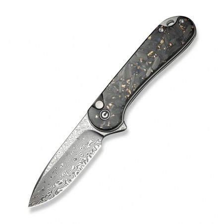 Nóż składany Civivi Button Lock Elementum II Shredded Carbon Fiber/Golden Shred, Damascus (C18062P-10) Nóż składany Civivi Button Lock Elementum II Shredded Carbon Fiber/Golden Shred, Damascus (C18062P-10)
