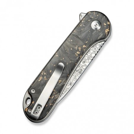 Nóż składany Civivi Button Lock Elementum II Shredded Carbon Fiber/Golden Shred, Damascus (C18062P-10) Nóż składany Civivi Button Lock Elementum II Shredded Carbon Fiber/Golden Shred, Damascus (C18062P-10)