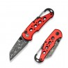 Nóż składany Civivi Pragma Red Aluminium, Damascus (C23062B-DS1)