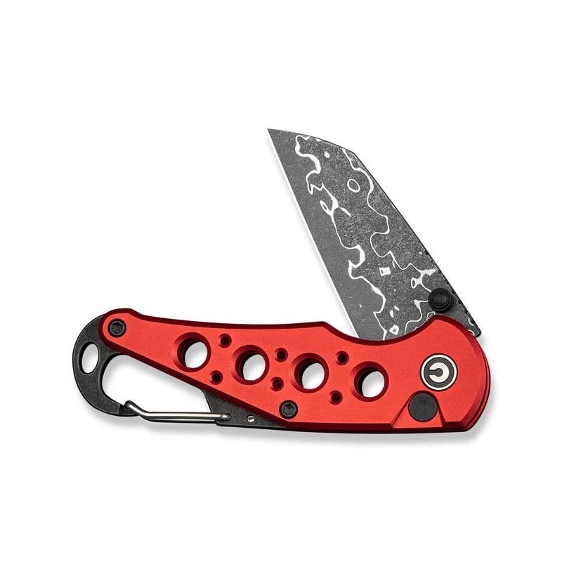 Nóż składany Civivi Pragma Red Aluminium, Damascus (C23062B-DS1)