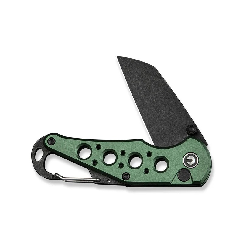 Nóż składany Civivi Pragma Green Aluminium, Black Stonewashed Nitro-V (C23062B-3)