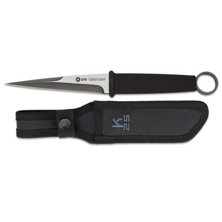 Nóż K25 RK-32693 Boot Knife Rubber Black, Titanium/Brushed 3Cr13Mov Nóż K25 RK-32693 Boot Knife Rubber Black, Titanium/Brushed 3Cr13Mov
