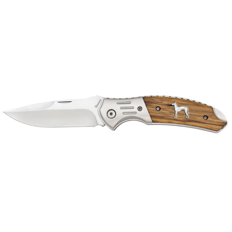 Nóż składany Albainox Hunting Zebra Wood, Satin 3Cr13Mov (25091)