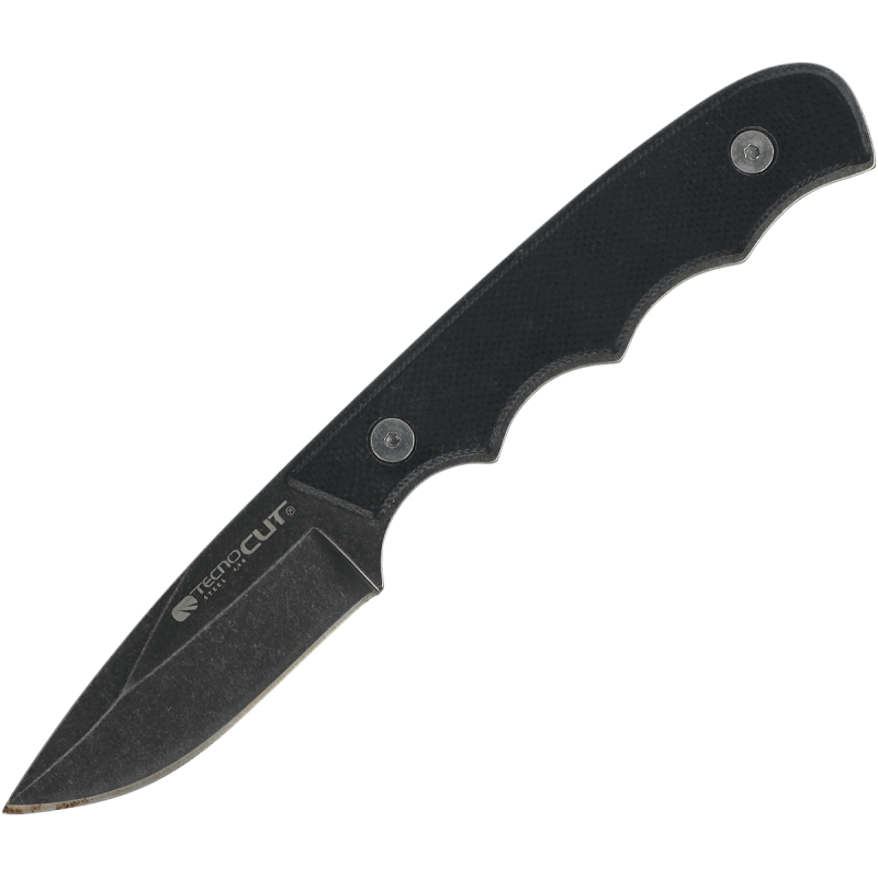 Nóż na szyję Tecnocut TCN3418 Neck Knife - Black G10, Black Stonewashed 440