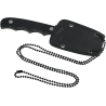 Nóż na szyję Tecnocut TCN3418 Neck Knife - Black G10, Black Stonewashed 440
