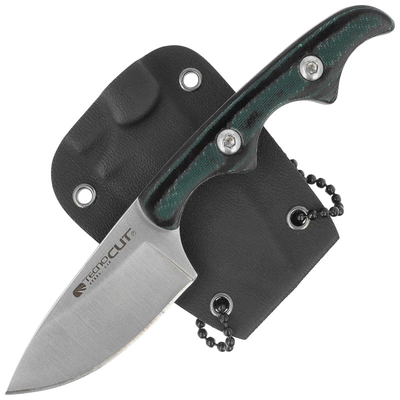 Nóż na szyję Tecnocut TCN3417 Neck Knife - Green Micarta, Satin 440