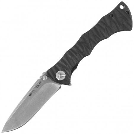Nóż składany Tecnocut TCN6520BC-SSW - Black G10, Stonewashed 440