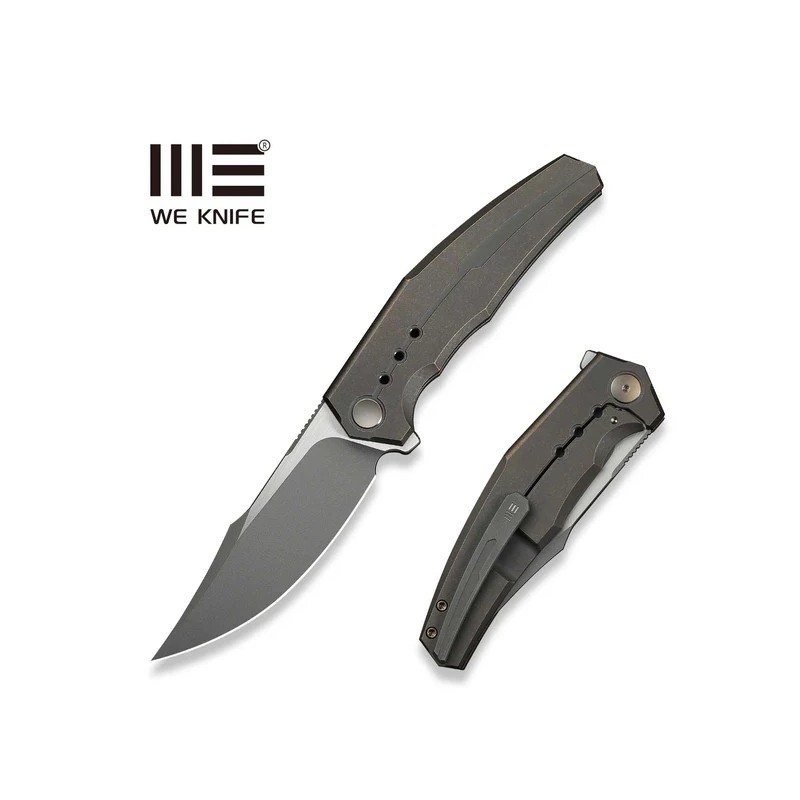 Nóż składany WeKnife Kyklos Bronze Titanium, Gray Stonewashed/Satin M390 (WE23086-2)