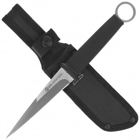 Nóż K25 RK-32693 Boot Knife Rubber Black, Titanium/Brushed 3Cr13Mov Nóż K25 RK-32693 Boot Knife Rubber Black, Titanium/Brushed 3Cr13Mov