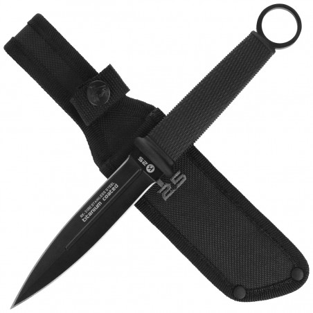 Nóż K25 Botero Dagger Black Rubber, Black Titanium 7Cr17Mov (31892) Nóż K25 Botero Dagger Black Rubber, Black Titanium 7Cr17Mov (31892)