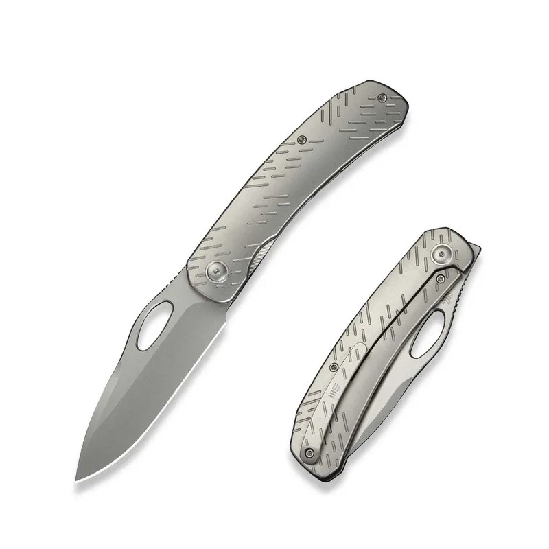 Nóż składany WeKnife Inmate Gray Titanium, Stonewashed CPM 20CV by Jerad Neeve (WE23096B-1)