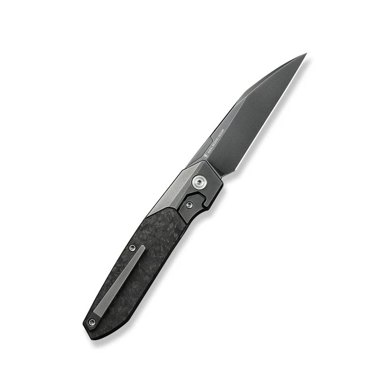 Nóż składany WeKnife Brr15 Gray Titanium/Shredded Carbon Fiber, Polished Gray M390 by Rafal Brzeski (WE24007-3)