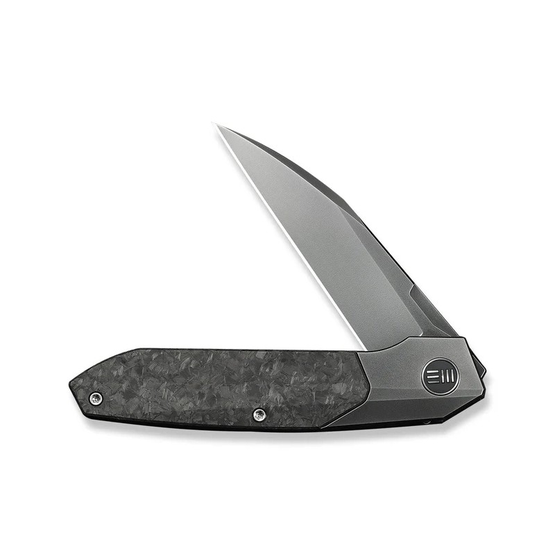 Nóż składany WeKnife Brr15 Gray Titanium/Shredded Carbon Fiber, Polished Gray M390 by Rafal Brzeski (WE24007-3)
