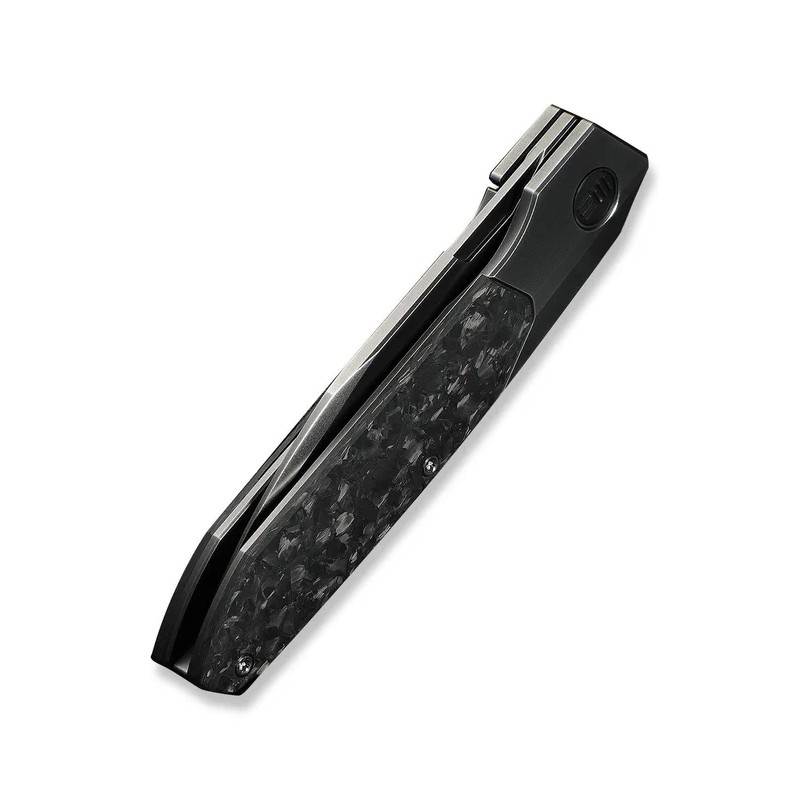 Nóż składany WeKnife Brr15 Gray Titanium/Shredded Carbon Fiber, Polished Gray M390 by Rafal Brzeski (WE24007-3)