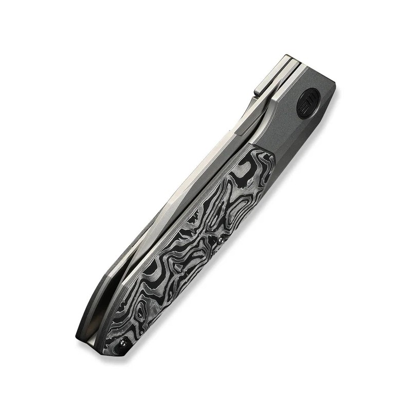 Nóż składany WeKnife Brr15 Gray Titanium/Aluminium Foil Carbon Fiber, Stonewashed M390 by Rafal Brzeski (WE24007-2)