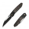 Nóż składany WeKnife Brr15 Black Titanium/Copper Foil Carbon Fiber, Black Stonewashed/Satin M390 by Rafal Brzeski (WE24007-1)