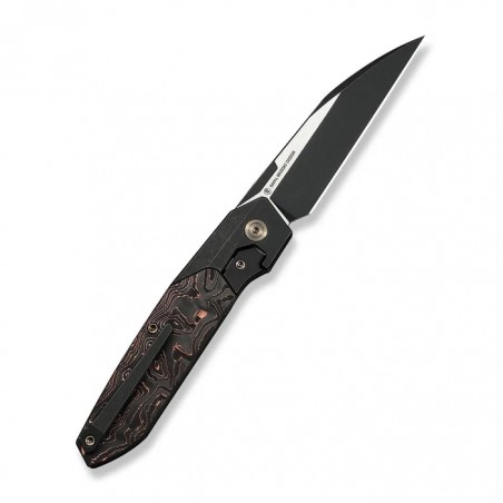 Nóż składany WeKnife Brr15 Black Titanium/Copper Foil Carbon Fiber, Black Stonewashed/Satin M390 by Rafal Brzeski (WE24007-1) Nóż składany WeKnife Brr15 Black Titanium/Copper Foil Carbon Fiber, Black Stonewashed/Satin M390 by Rafal Brzeski (WE24007-1)