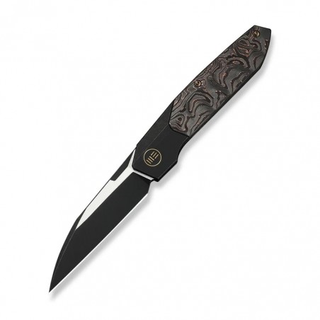 Nóż składany WeKnife Brr15 Black Titanium/Copper Foil Carbon Fiber, Black Stonewashed/Satin M390 by Rafal Brzeski (WE24007-1) Nóż składany WeKnife Brr15 Black Titanium/Copper Foil Carbon Fiber, Black Stonewashed/Satin M390 by Rafal Brzeski (WE24007-1)