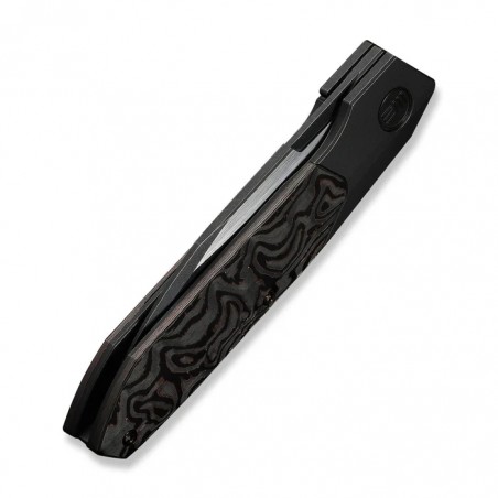 Nóż składany WeKnife Brr15 Black Titanium/Copper Foil Carbon Fiber, Black Stonewashed/Satin M390 by Rafal Brzeski (WE24007-1) Nóż składany WeKnife Brr15 Black Titanium/Copper Foil Carbon Fiber, Black Stonewashed/Satin M390 by Rafal Brzeski (WE24007-1)