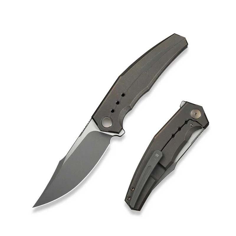 Nóż składany WeKnife Kyklos Bronze Titanium, Gray Stonewashed/Satin M390 (WE23086-2)