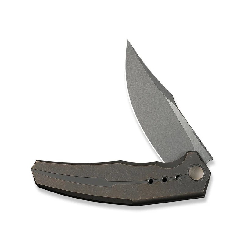 Nóż składany WeKnife Kyklos Bronze Titanium, Gray Stonewashed/Satin M390 (WE23086-2)