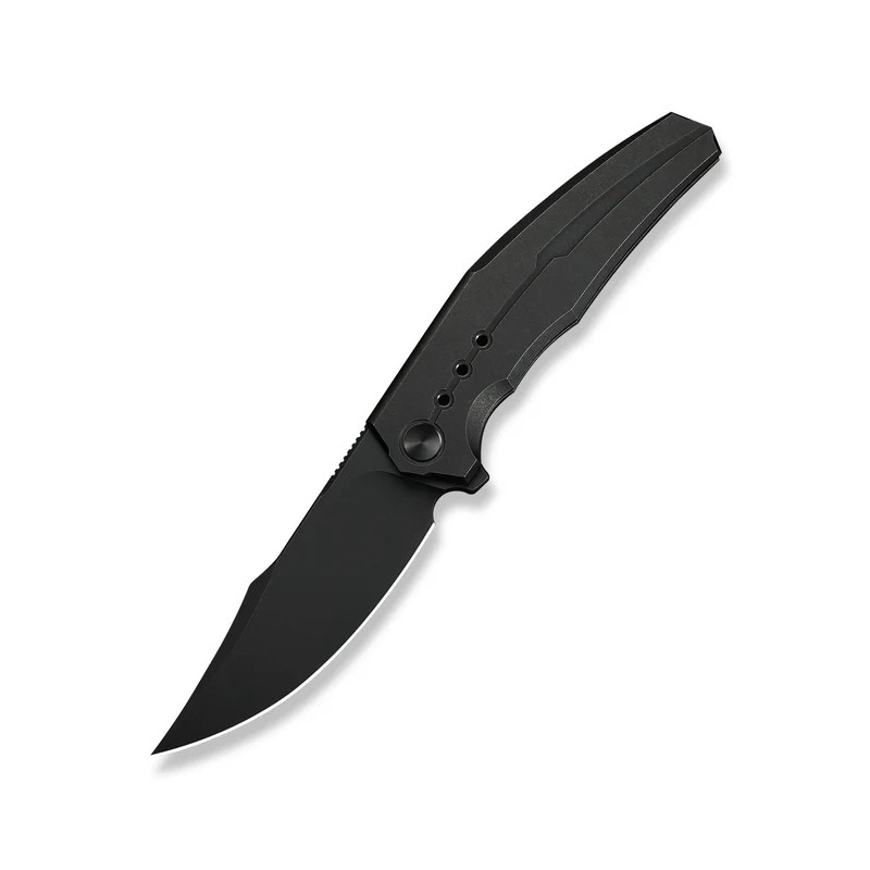 Nóż składany WeKnife Kyklos Black Titanium, Black Stonewashed M390 (WE23086-1)