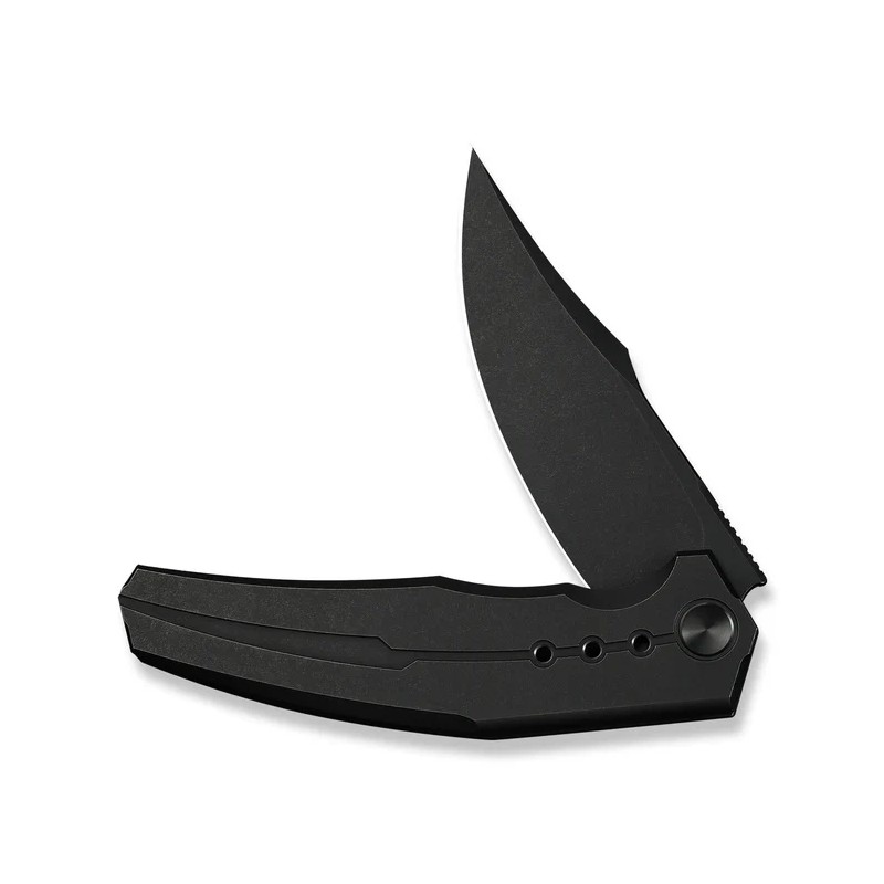 Nóż składany WeKnife Kyklos Black Titanium, Black Stonewashed M390 (WE23086-1)